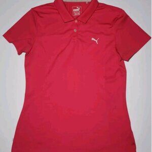 Puma Golf Womens Dark Pink Short Sleeve Shirt Size Medium